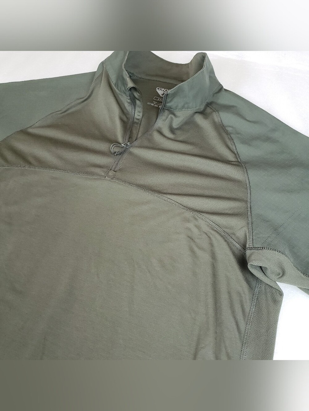 Condor Combat Shirt Mens 2xl Olive Green Short Sleeve Tactical 1/4 Zip Camping